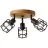 Brilliant Gwen Deckenleuchte Metall Holz Schwarz | 350mm - Geeignet für 3x E14