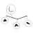 Bright Choice Rail Set 1-Phasen L 1 x 1 Meter Schwarz | incl. Abschlusskappe, Stromanschluss und L -Verbinder