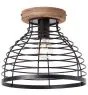 Brilliant Avia Deckenleuchte Metall Holz Schwarz | 300mm - Geeignet für 1x E27